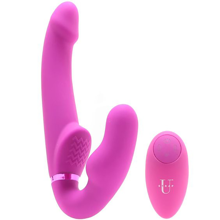 A hot pink rabbit vibrator and matching remote control