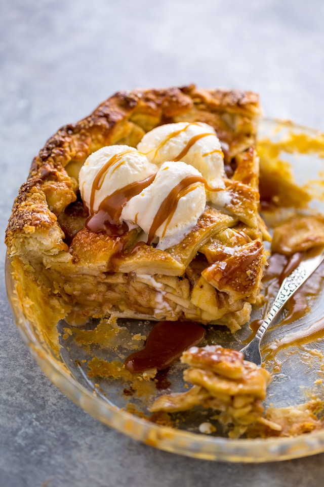 STYLECASTER | 17 Classic Pie Recipes That Deserve a Spot on Your Holiday Spread | Salted Caramel Apple Pie