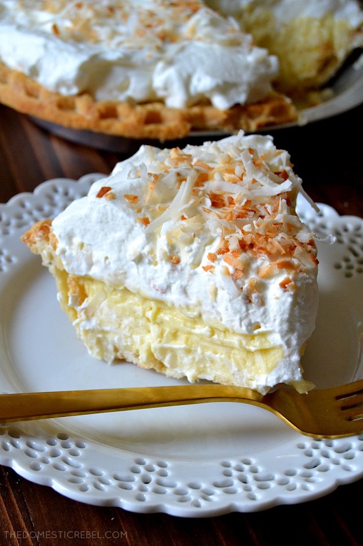 STYLECASTER | 17 Classic Pie Recipes That Deserve a Spot on Your Holiday Spread | Coconut Cream Pie