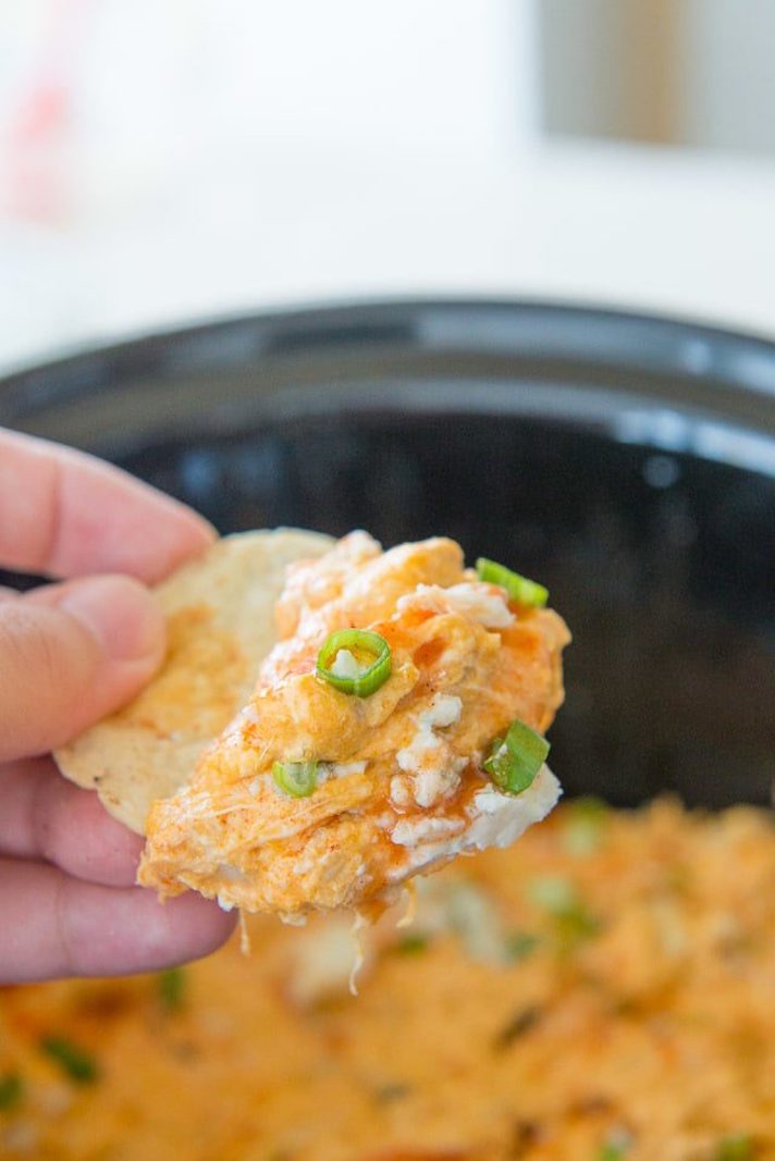 STYLECASTER | 12 Holiday Appetizers You Can Make in a Slow Cooker | Buffalo Chicken DIp