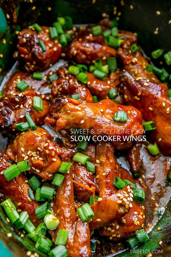 STYLECASTER | 12 Holiday Appetizers You Can Make in a Slow Cooker | Honey Soy Chicken Wings