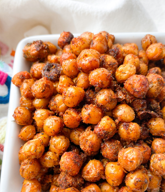 STYLECASTER | Air Fryer Holiday Recipes | Air Fryer spiced chickpeas