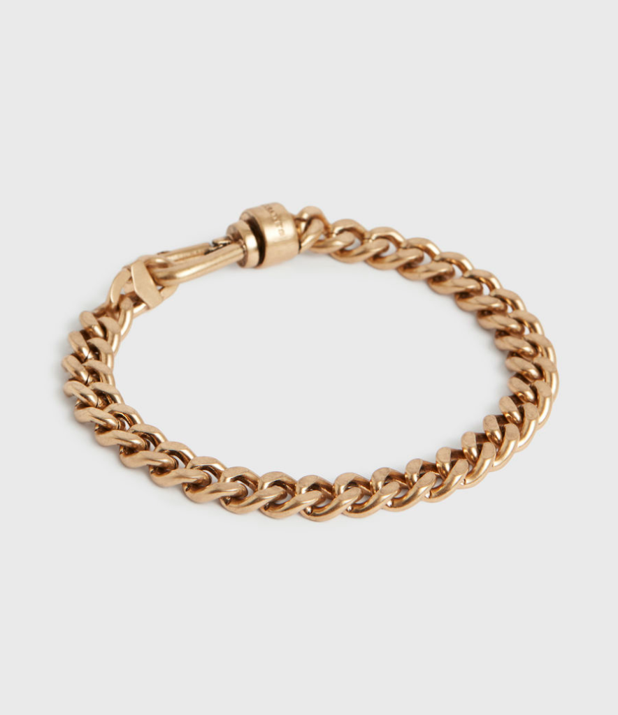 allsaints gold chain bracelet