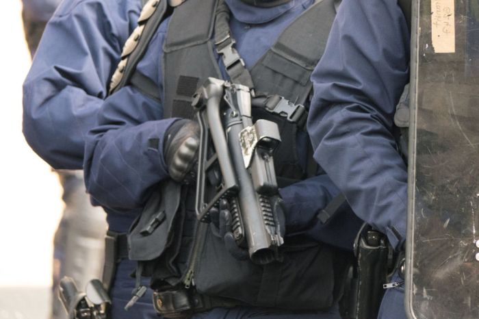 Policier lors de la manifestation des "Gilets jaunes" acte 4 - Paris