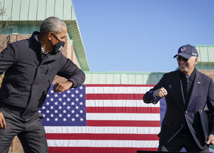 Barack Obama Campaigns With Joe Biden In Michigan 3 Days Ahead Of Election