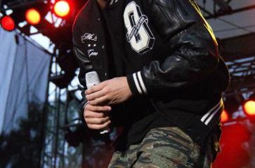 Drake performing on stage in 2010