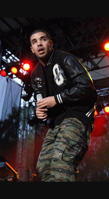 Drake performing on stage in 2010